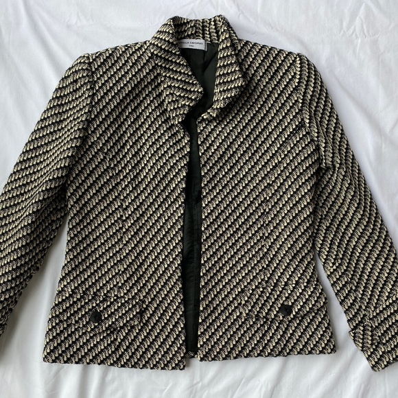 Mirella Cavorso black and white woven wool jacket, size 8 (?). - Picture 5 of 10